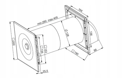 Rekuperator kompaktowy AWENTA HRV125P + pilot