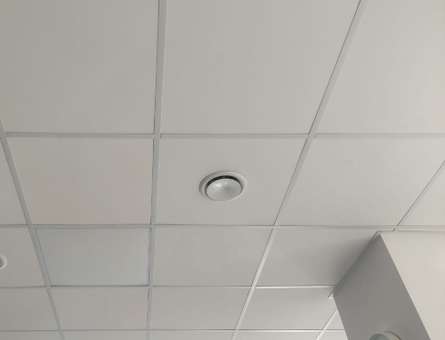 Anemostat nawiewny zawór wentylacyjny z ramką biały TICKA fi 250 mm