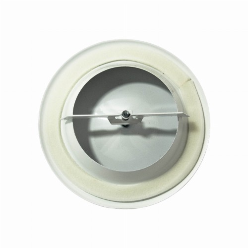 Anemostat wyciągowy zawór wentylacyjny z ramką biały TICKA fi 250 mm