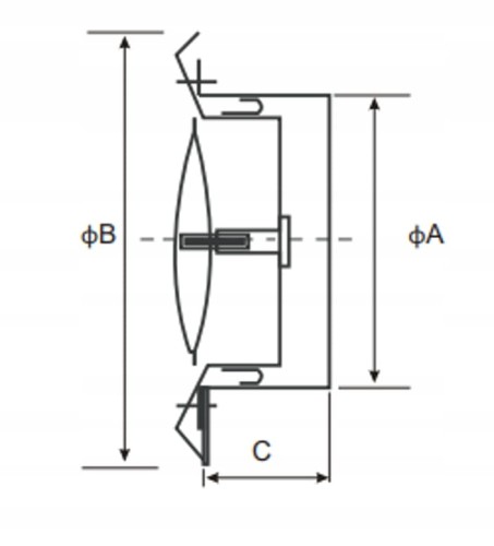 Anemostat nawiewno-wywiewny Zawór wentylacyjny chromoniklowy TICKA fi 200 mm