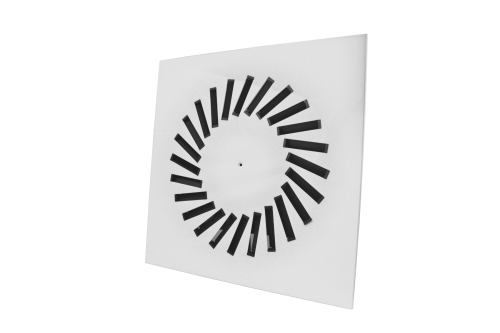 Nawiewnik wirowy sufitowy kwadratowy biały 24 kierownice 600x600mm