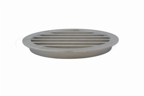 Czerpnia wyrzutnia ścienna kratka okrągła aluminiowa z siatką 100 TICKA