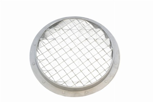 Czerpnia wyrzutnia ścienna kratka okrągła aluminiowa z siatką 160 TICKA