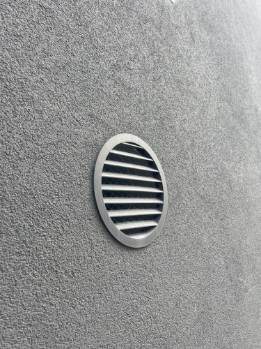 Czerpnia wyrzutnia ścienna kratka okrągła aluminiowa z siatką 160 TICKA