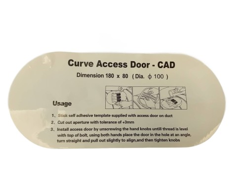 Klapa rewizyjna na kanał okrągły wentylacyjny 180-80-100 TICKA