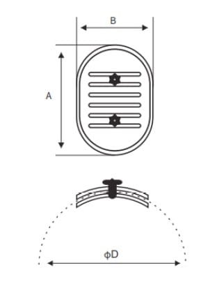 Klapa rewizyjna na kanał okrągły wentylacyjny 180-80-100 TICKA