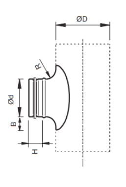 Sztucer siodłowy trójnik tłoczony siodło do rur spiro 250-125 mm TICKA