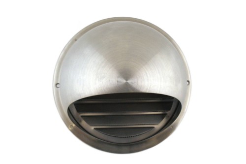 Czerpnia wyrzutnia ścienna chromoniklowa z okapnikiem CWSC 160 TICKA