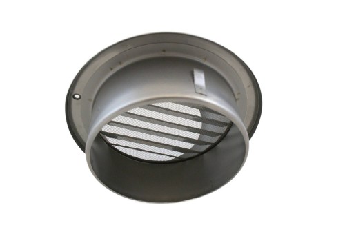 Czerpnia wyrzutnia ścienna chromoniklowa z okapnikiem CWSC 160 TICKA