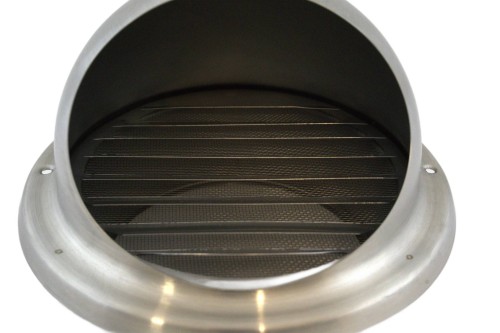 Czerpnia wyrzutnia ścienna chromoniklowa z okapnikiem CWSC 160 TICKA