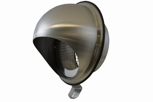 Czerpnia wyrzutnia ścienna chromoniklowa z okapnikiem CWSC 200 TICKA