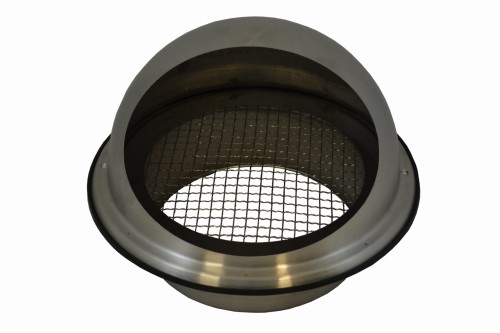 Czerpnia wyrzutnia ścienna chromoniklowa z okapnikiem CWSC 200 TICKA