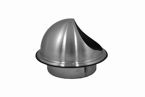 Czerpnia wyrzutnia ścienna chromoniklowa z okapnikiem CWSC 200 TICKA