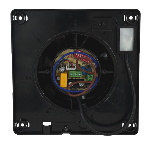 wentylator łazienkowy hokuro czarny szklany