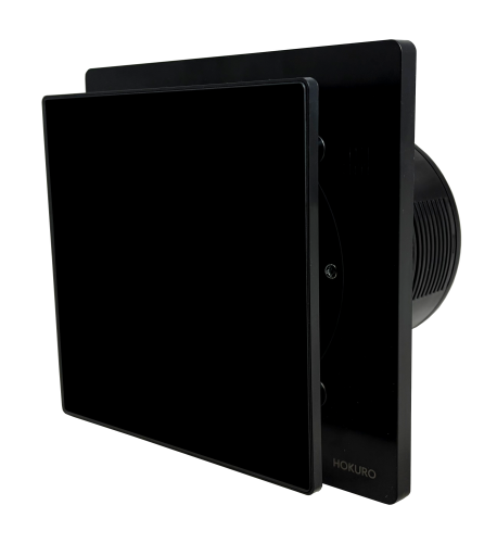 wentylator łazienkowy hokuro czarny szklany