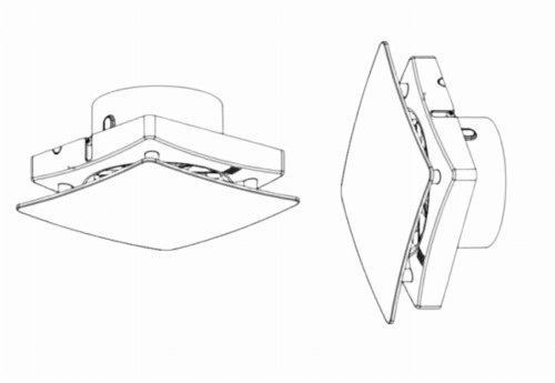 wentylator łazienkowy hokuro rysunek techniczny