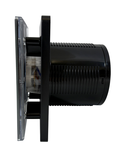 wentylator łazienkowy hokuro czarny szklany LED