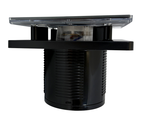 wentylator łazienkowy hokuro czarny szklany LED