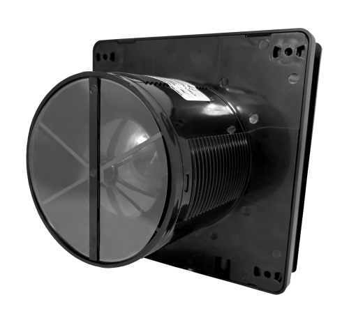 wentylator łazienkowy hokuro czarny szklany LED