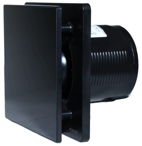 wentylator łazienkowy hokuro czarny szklany