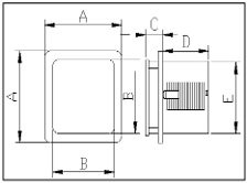 wentylator łazienkowy hokuro biały rysunek techniczny