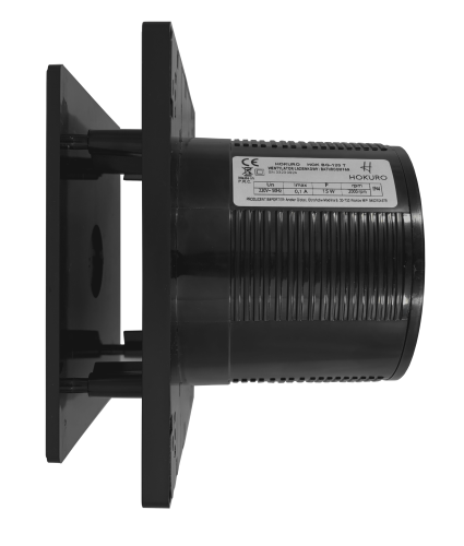 wentylator łazienkowy hokuro czarny szklany