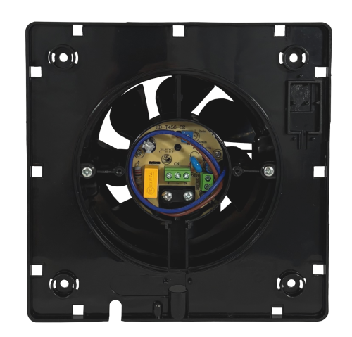 wentylator łazienkowy hokuro czarny szklany