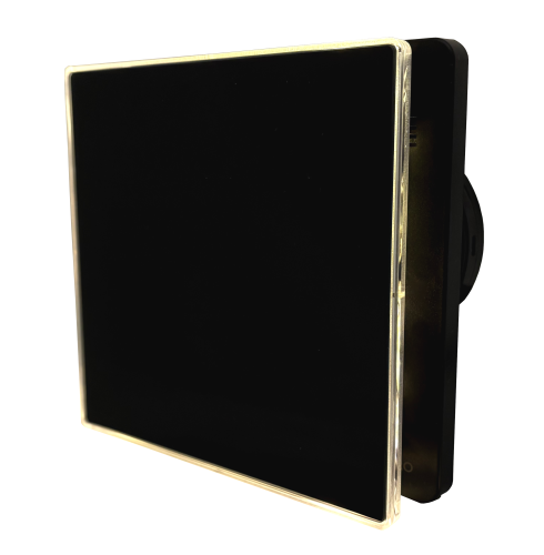 wentylator łazienkowy hokuro czarny szklany LED