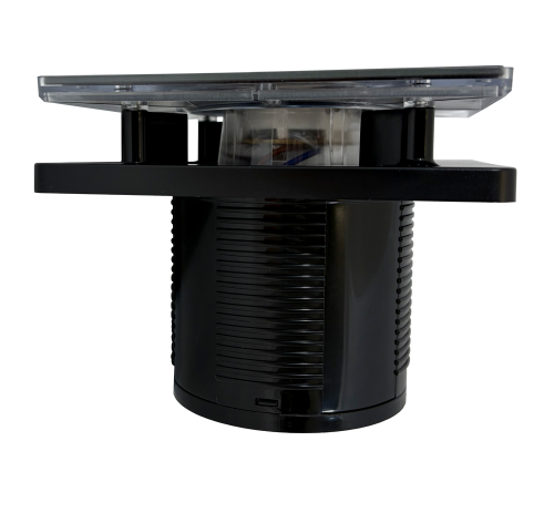 wentylator łazienkowy hokuro czarny szklany LED