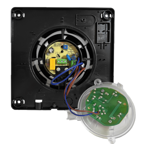 wentylator łazienkowy hokuro czarny szklany LED