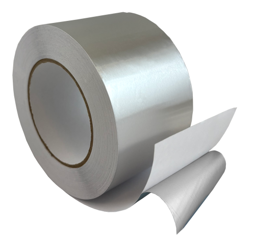 Taśma aluminiowa GŁADKA TICKA montażowa samoprzylepna do rur 100 mm x 50 mb